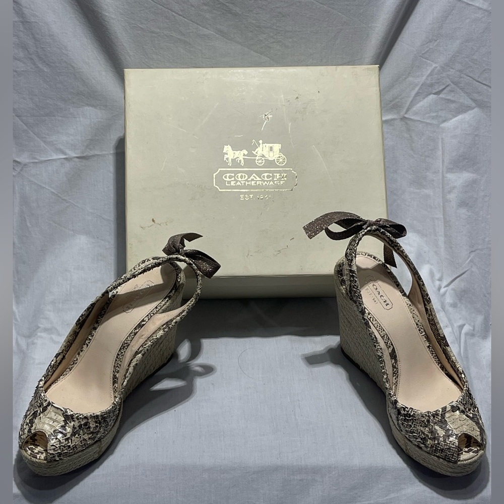 $188 COACH MARITZA Natural Snake Skin